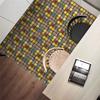 10cm*10cm/10Pcs 3D Mosaic Peel & Stick Tiles Self-Adhesive Thick Waterproof Wallpaper Floor Stickers DIY Home Kitchen Bathroom Decor