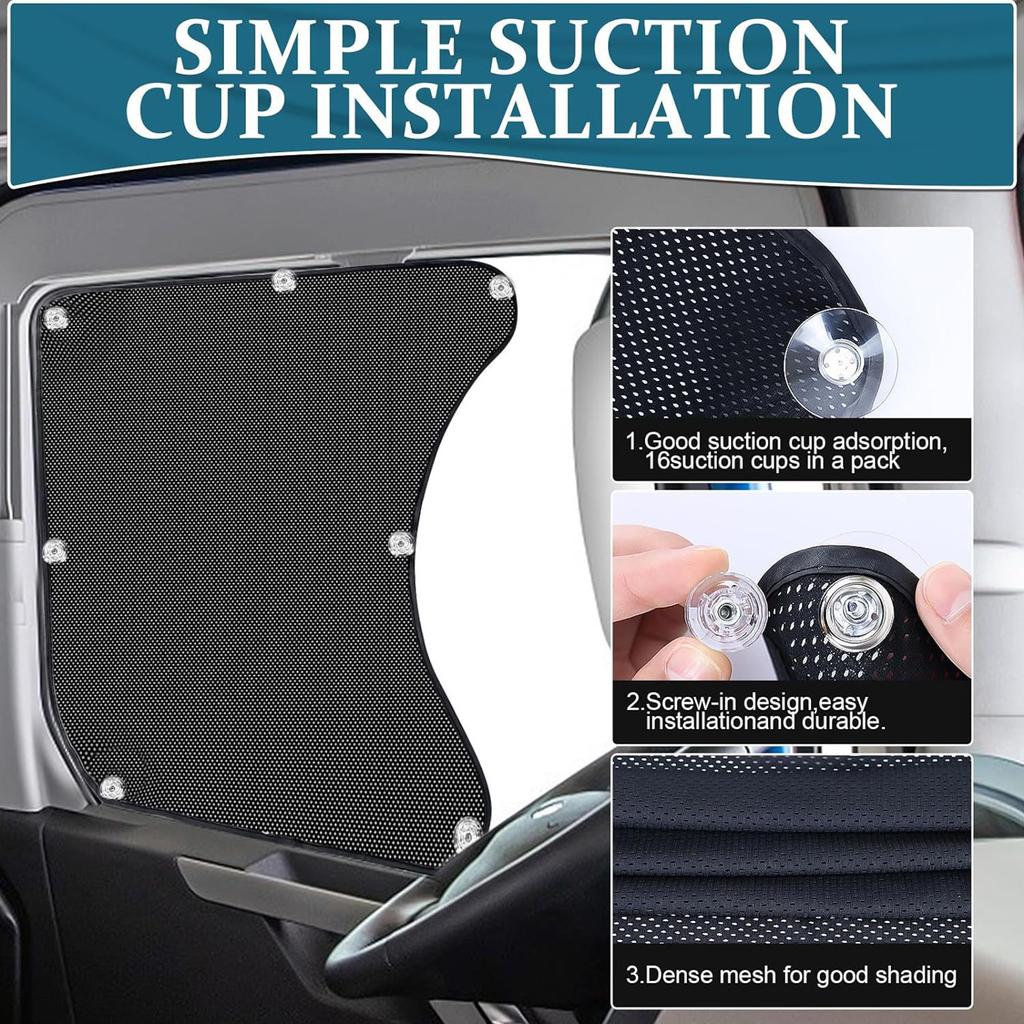 1Pc/2Pcs Semi Truck Accessory Side Window Sun Shade Driver Window Covers for Semi Truck Mesh Window Shade Protect