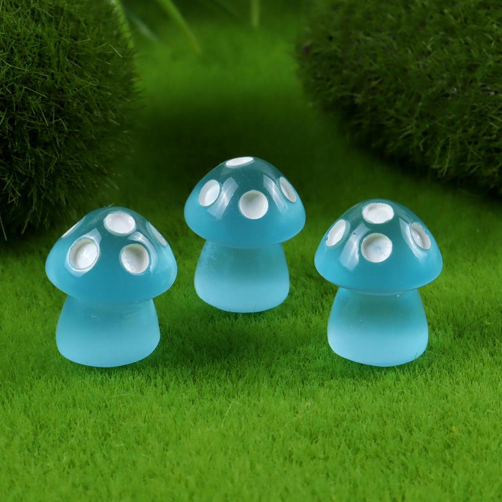 Mini Transparent Mushroom Ornaments for Moss Gardens and Balcony Potted Plants