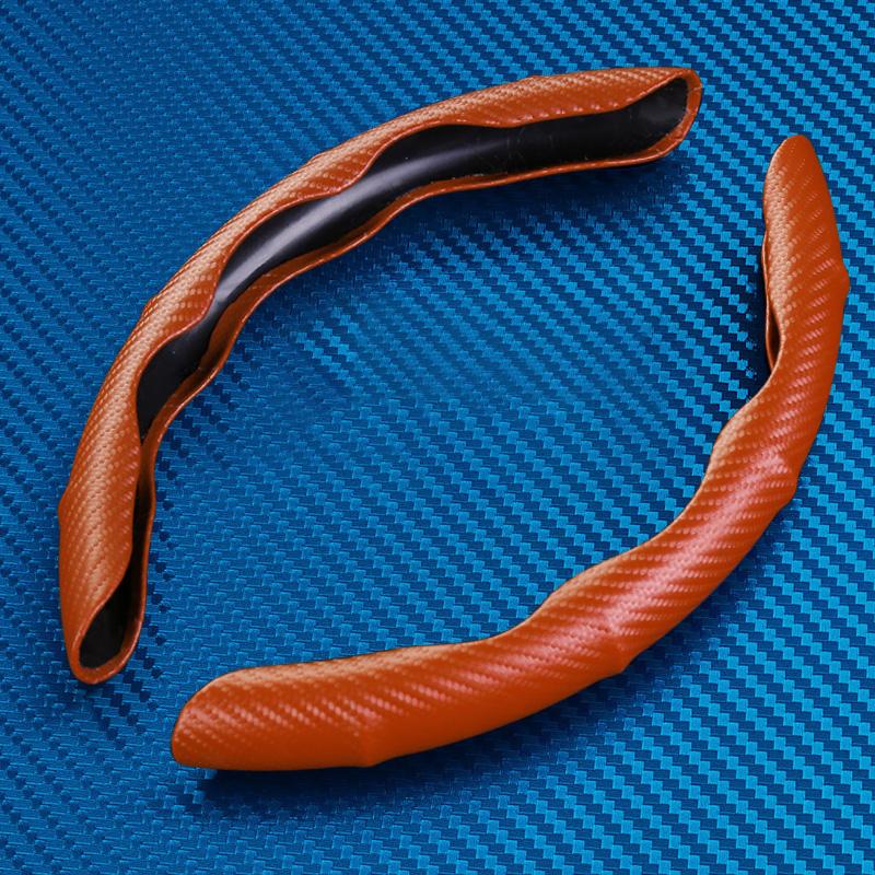 Husă pentru volan de mașină 38 cm/15 inchi Fibră de carbon Sport Husă ultra-subțire anti-alunecare pentru card Tip de husă pentru mâner de vară