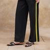 Women's Color-Block Wide-Leg Straight Pants