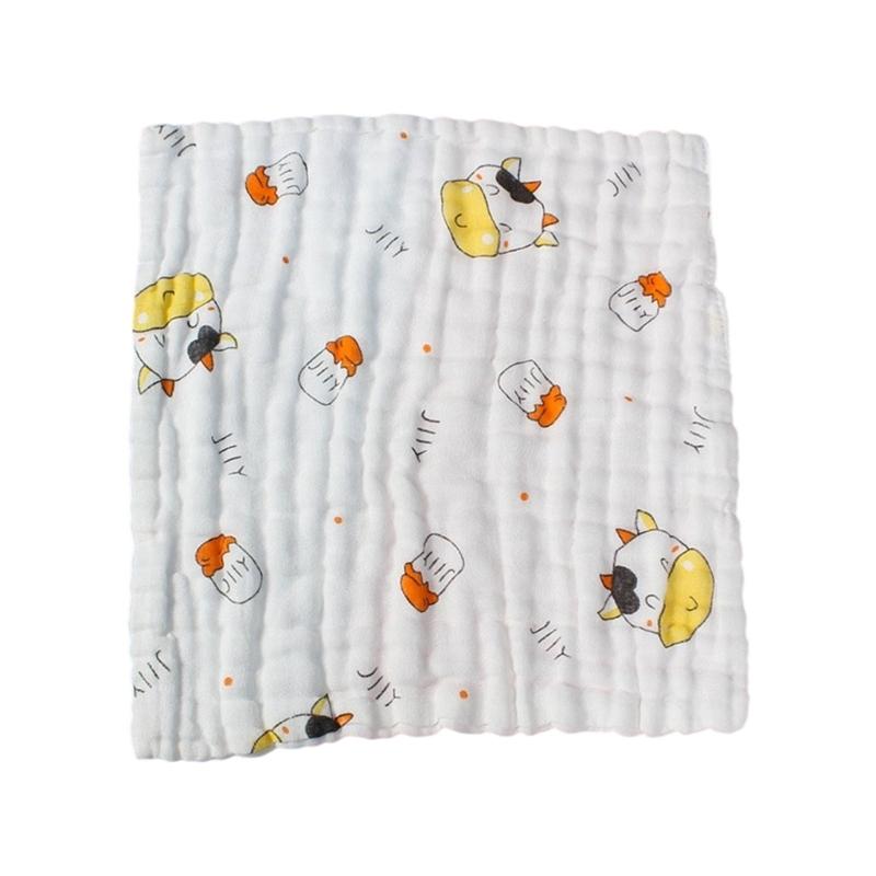 Cotton Baby Burp Cloth Soft and Breathable Newborns Washcloth for Teething Time Gentle Skin Care 30x30cm