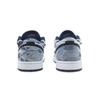 Jordan Air Jordan 1 Abrasion Resistant Low top Vintage Basketball Shoes Men's Black White Blue CZ8455-100(Team322-)