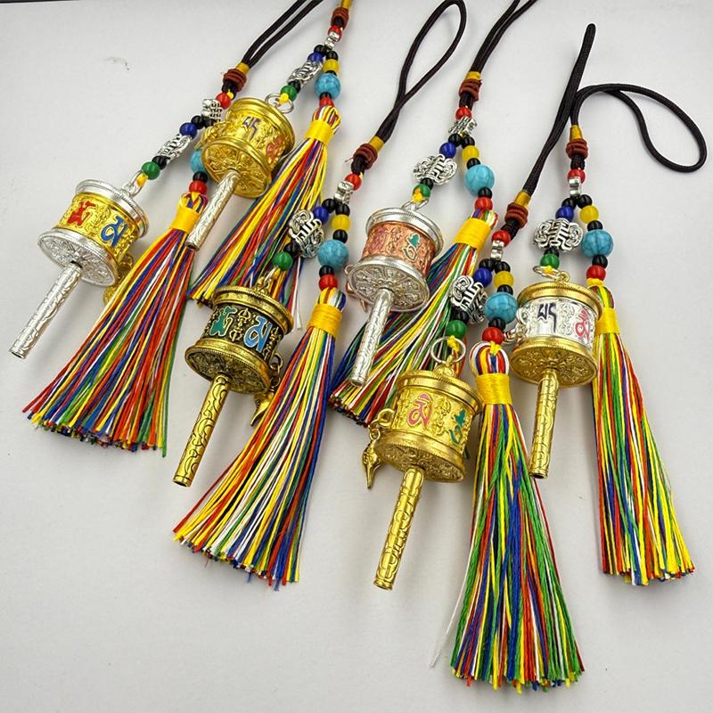 Ethnic Style Colorful Tassel Pendant Keychain Boho Handbag Charms Car Hanging Ornament for Girls Accessories