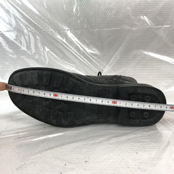 POLO RALPH LAUREN Kožené střední boty 8 25.5-26.0 Černé Boční zip Šněrovací(POUŽITÝ)