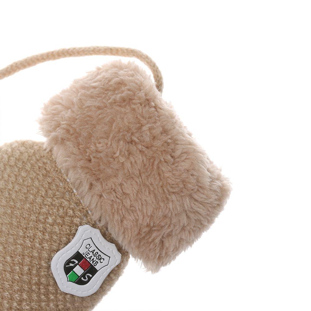 New Hot Cartoon Keep Finger Warm Lovely Kids Gloves Plus Velvet Knitting Mittens Thick