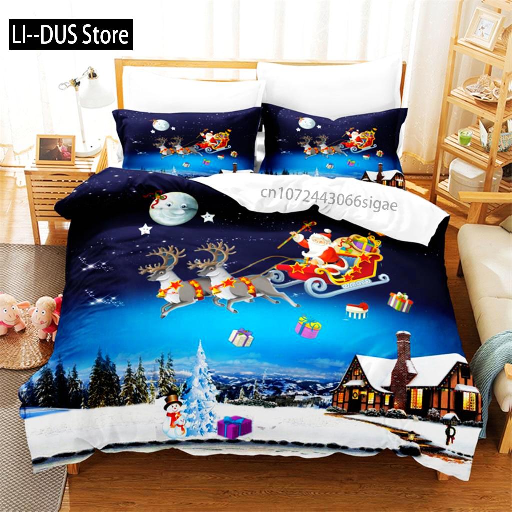Christmas  Bedding Set Duvet Cover Set 3d Bedding Digital Printing Queen Size Bedding Sets Fashion Design