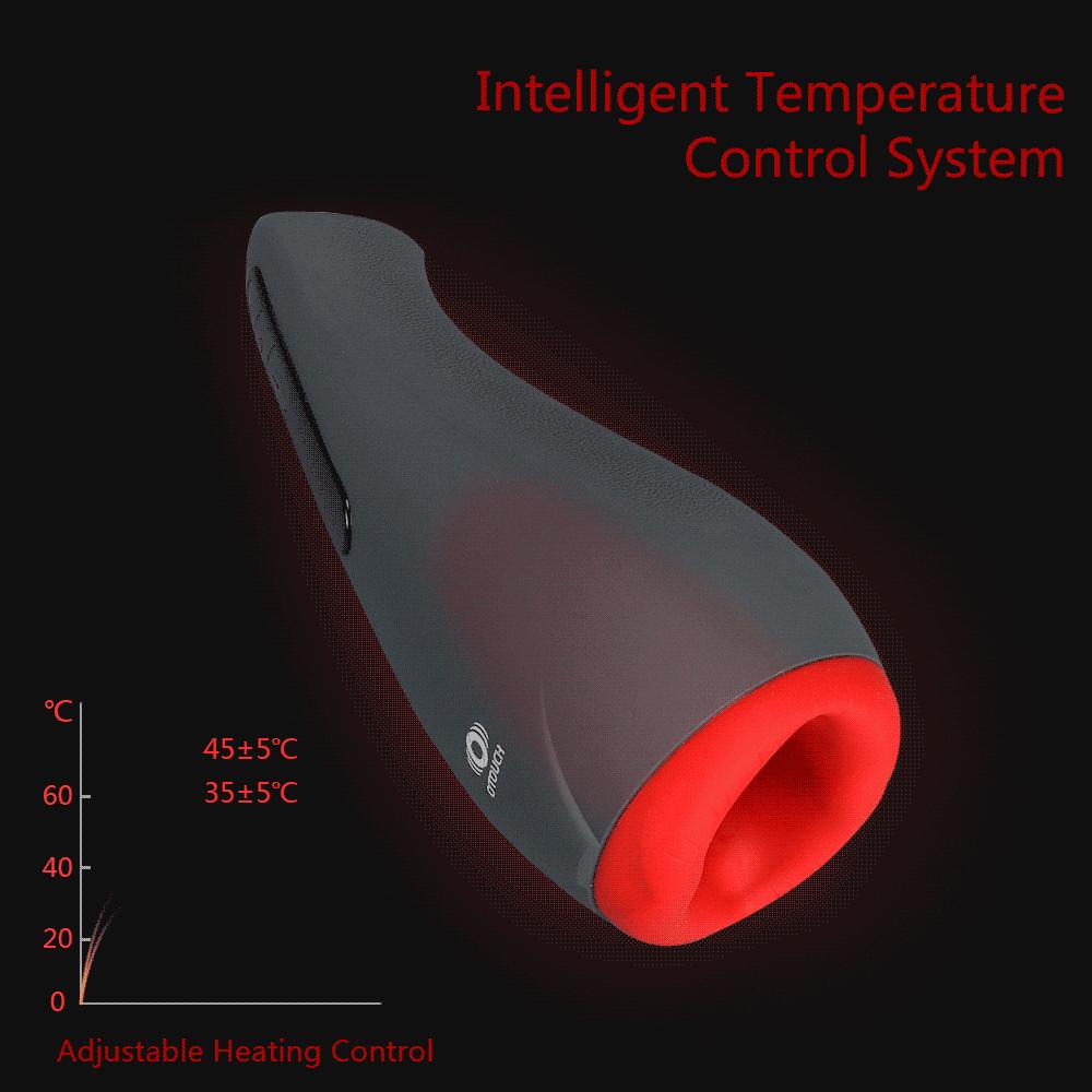 Ny kraftig mannlig onanienhet for å forlenge gleden 6 orgasmemoduser Vibrator Automatisk oppvarming av skjeden Sugende Oralsexkopp Voksenleketøy 18+