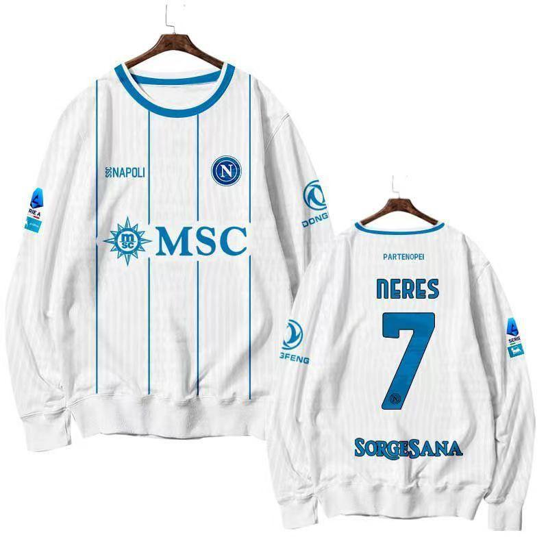 25-26 Season SSC Napoli Long Sleeve Football Jersey Men Sports Training Top
