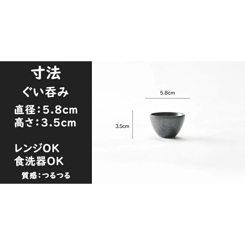 Setomonohonpo Silver Black Shizuru Cold Sake Set