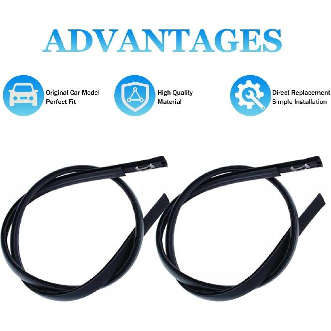 Roof Molding Drip Weatherstrip Compatible with Honda Civic Sedan 2012 2013 2014 2015 4-Door, Pair Car Roof Drip Side Finish Moulding, Replaces