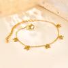 Minimalist Bowknot Bracelet for Women,Gold Color Stainless Steel Flat Rolo Chain Bow Bracelets,Trendy Waterproof Jewelry Gifts