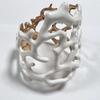Mehrzweck-Armband mit unregelmäßiger Korallenfeder, stabiler Armreif aus Legierung, verstellbar, Modeschmuck-Accessoire für Frauen