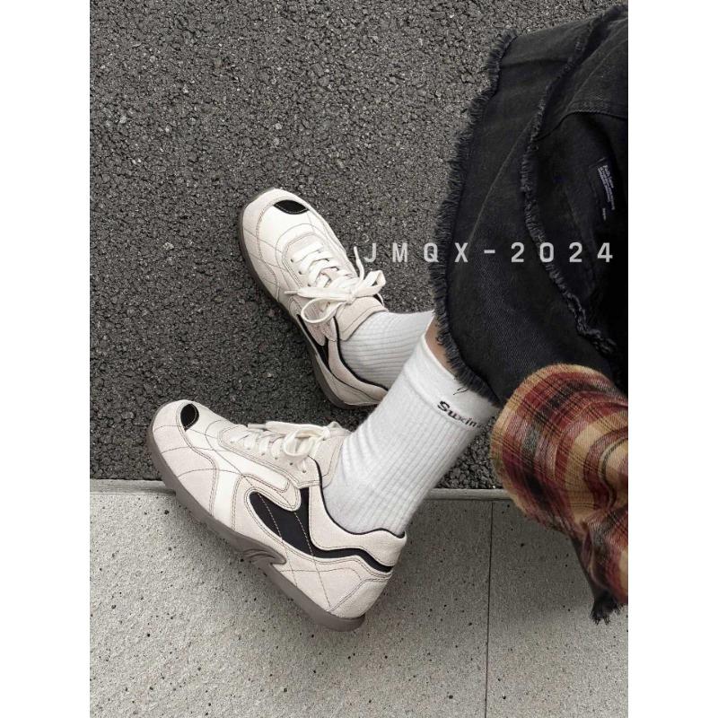 

Leather version~ Blogger fashionable color scheme retro women s new casual flat sneakers 35