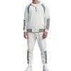 Conjunto de Fato de Treino Masculino com Capuz Outono Inverno 2025 Jaqueta com Zíper e Calças Conjunto de 2 Peças Roupa Casual Desportiva Conjuntos Masculinos