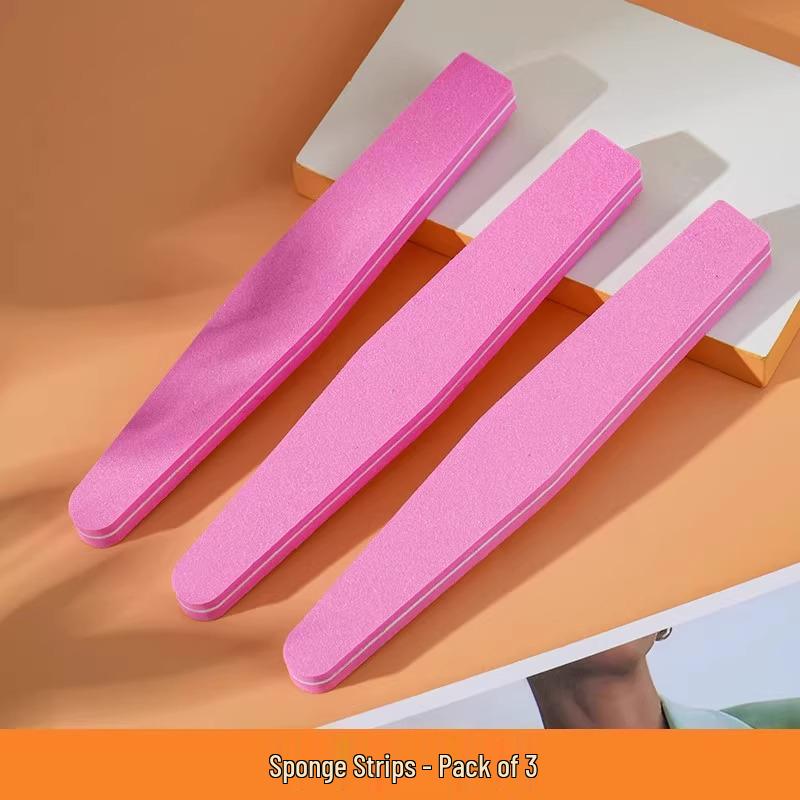 Nail File & Buffer Set: Emery Board, Sponge Buffer, Manicure Sanding Strip for Hand Care
