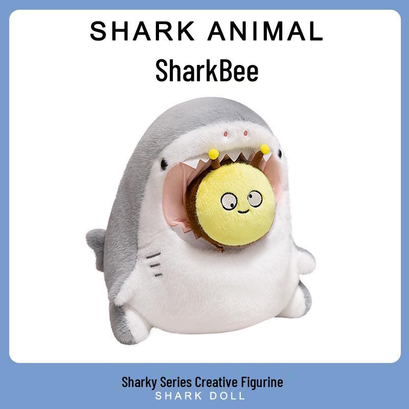 Cute Shark Transformation Plush Figurines - Net Celebrity Series Animal Dolls, Perfect for Qixi Birthday Gifts