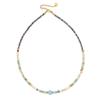 Retro Luxe Women's Necklace: Stone Beaded, Fade-Resistant, High-End Choker.