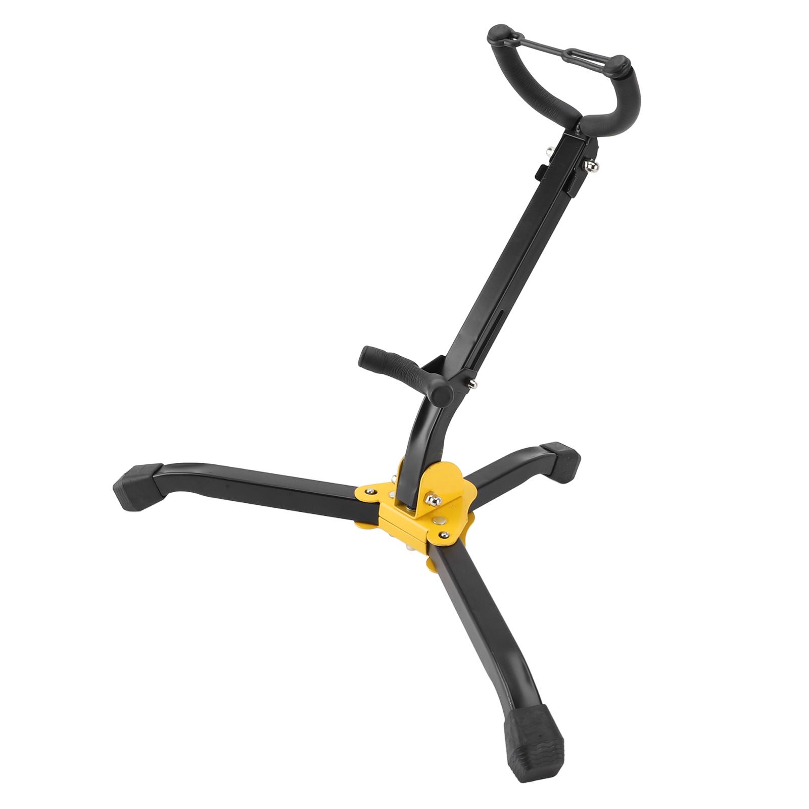

Folding Saxophone Stand Portable Alto Tenor Sax Holder Rack for Display with Adjustable Metal Triangle Base
