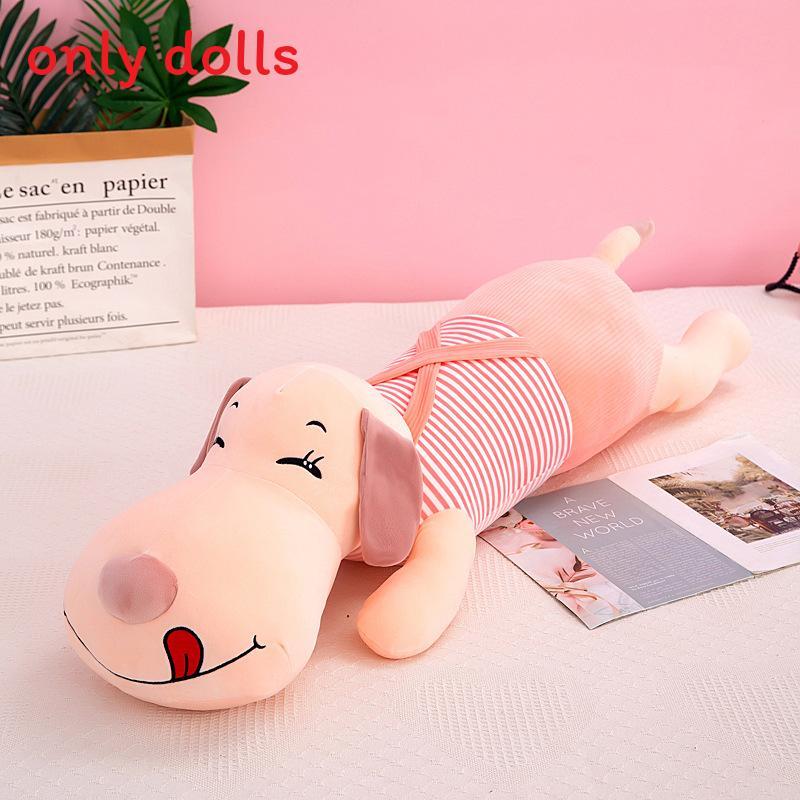 Plush Dog Pillow With Pp Cotton Filling For Couples Romantic Gift 70cm розовый