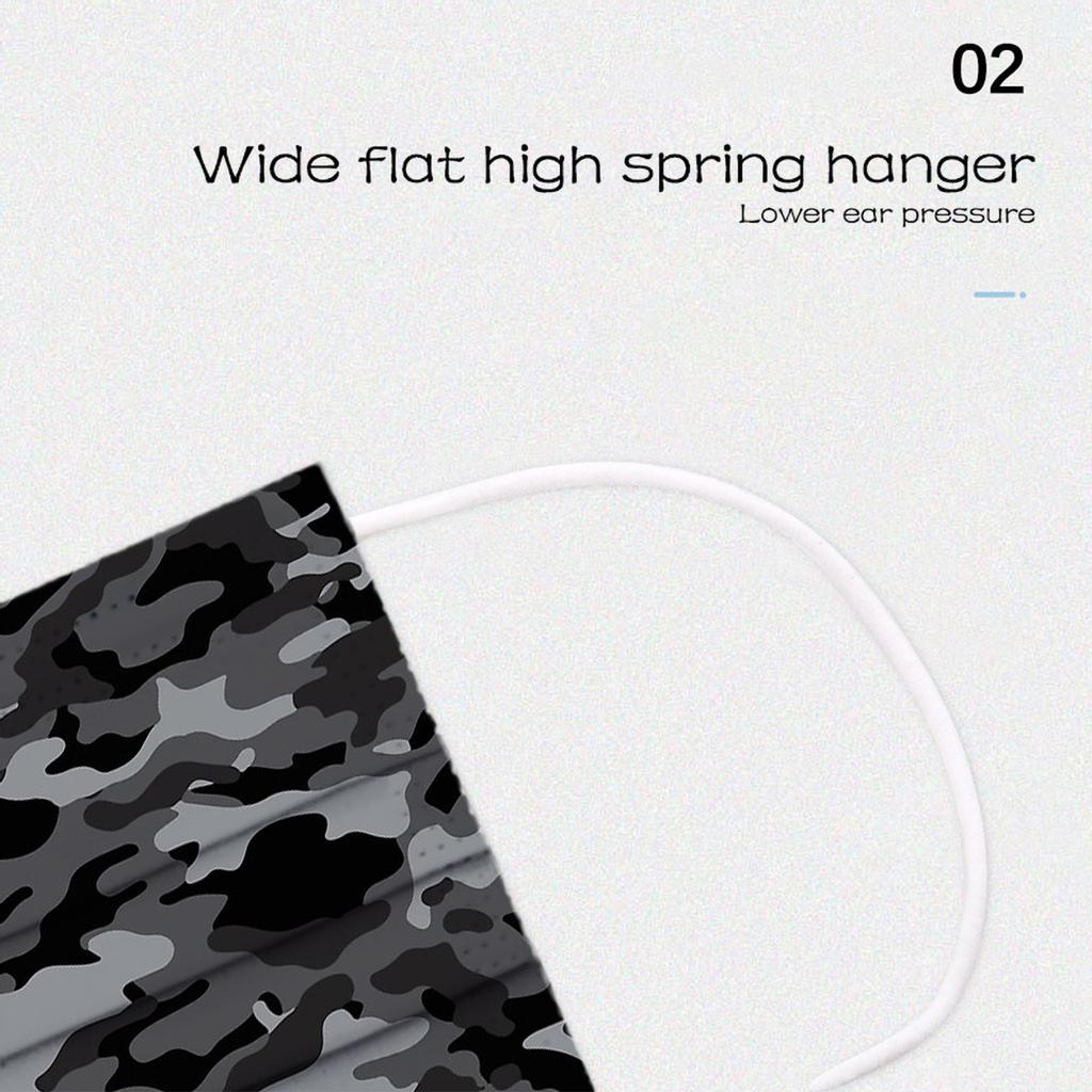 50PCS Children's Mask Print Disposable Face Mask Industrial 3Ply Ear Loop