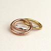 Mixed Metal Dome Ring Set – Silver Copper Brass Stacking Band Rings, Minimalist Handmade Jewelry