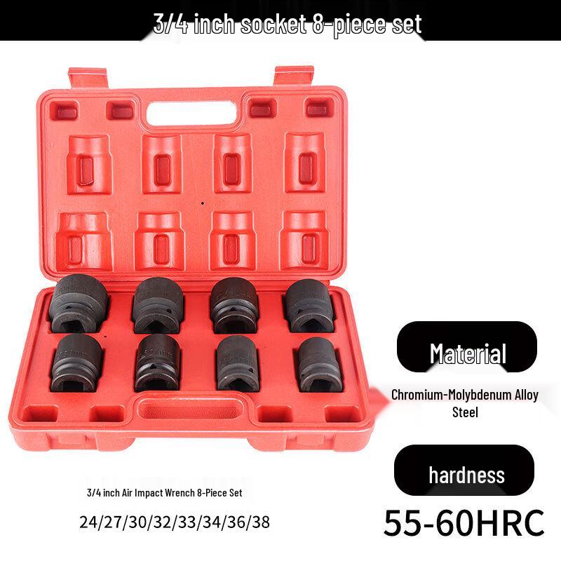 Heavy-Duty 3/4-inch Impact Wrench Socket Set