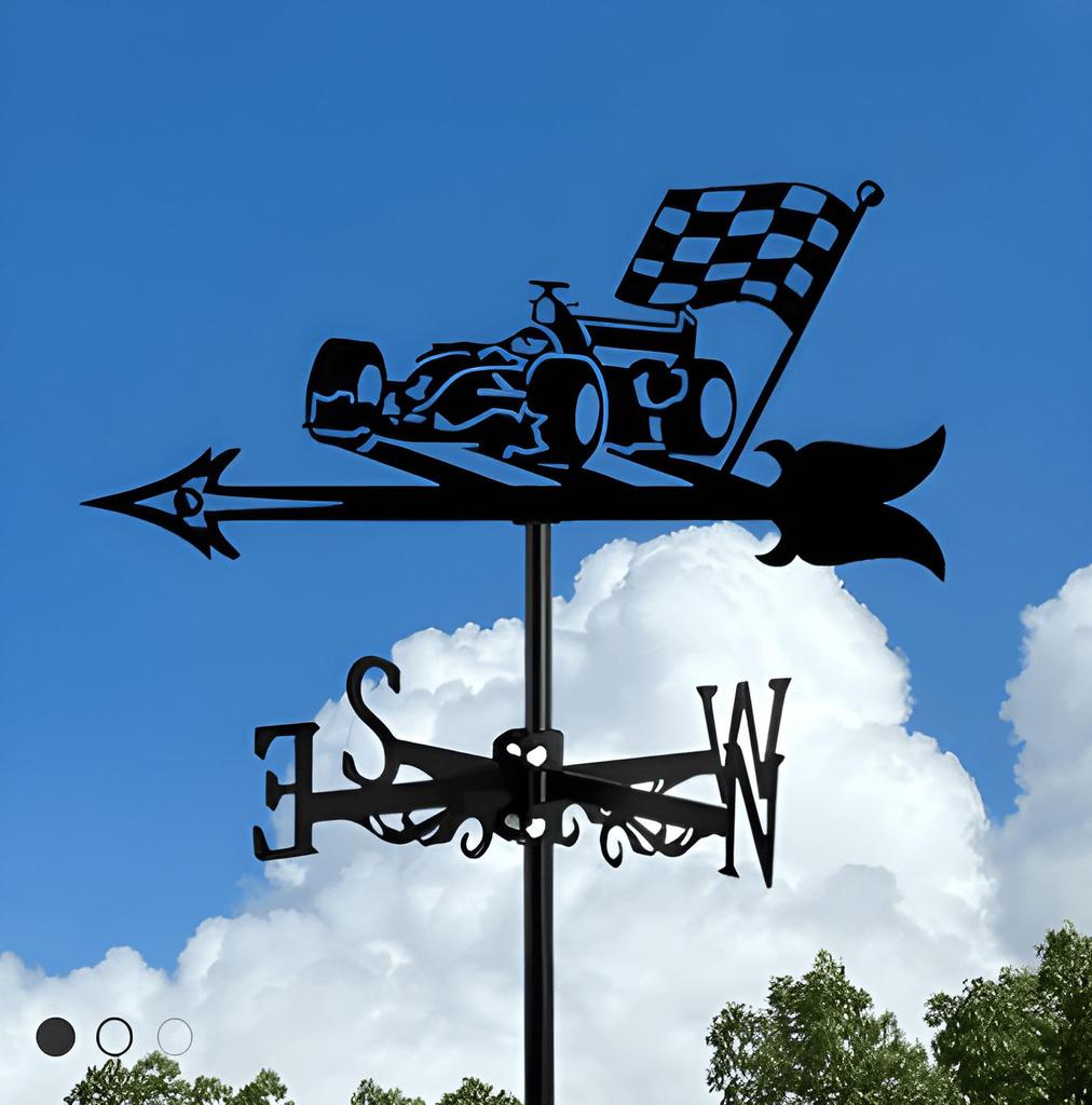 Decorative Iron Weather Vane - Outdoor Metal Roof Ornament