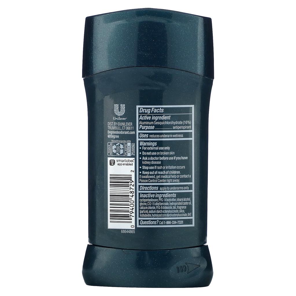 Degree Advanced 72 Hour MotionSens, Antiperspirant Deodorant, Non-Stop, 2.7 Oz (76 G)