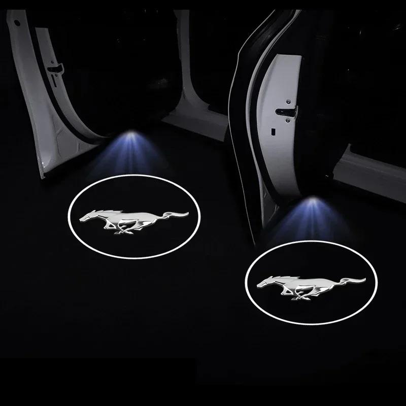 Autoaufkleber Ford LED Auto Tür Willkommensleuchten Laserprojektor Kabellose Auto HD Courtesy Lampe Für Ford Transit Kuga Mondeo Explorer