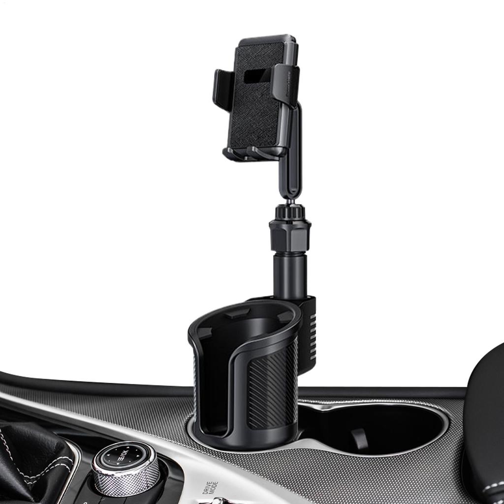 Becher Handyhalter für Auto 2 in 1 Flaschenverlängerer mit Handyhalter 360 Grad Drehung Becherhalter für Fahrzeug LKW Fahren Reisen