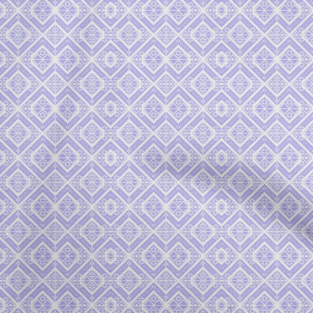 oneOone Cotton Flex Dark Teal Blue Fabric Geometric Diy Clothing Quilting Fabric Print Fabric By Yard 40 Inch