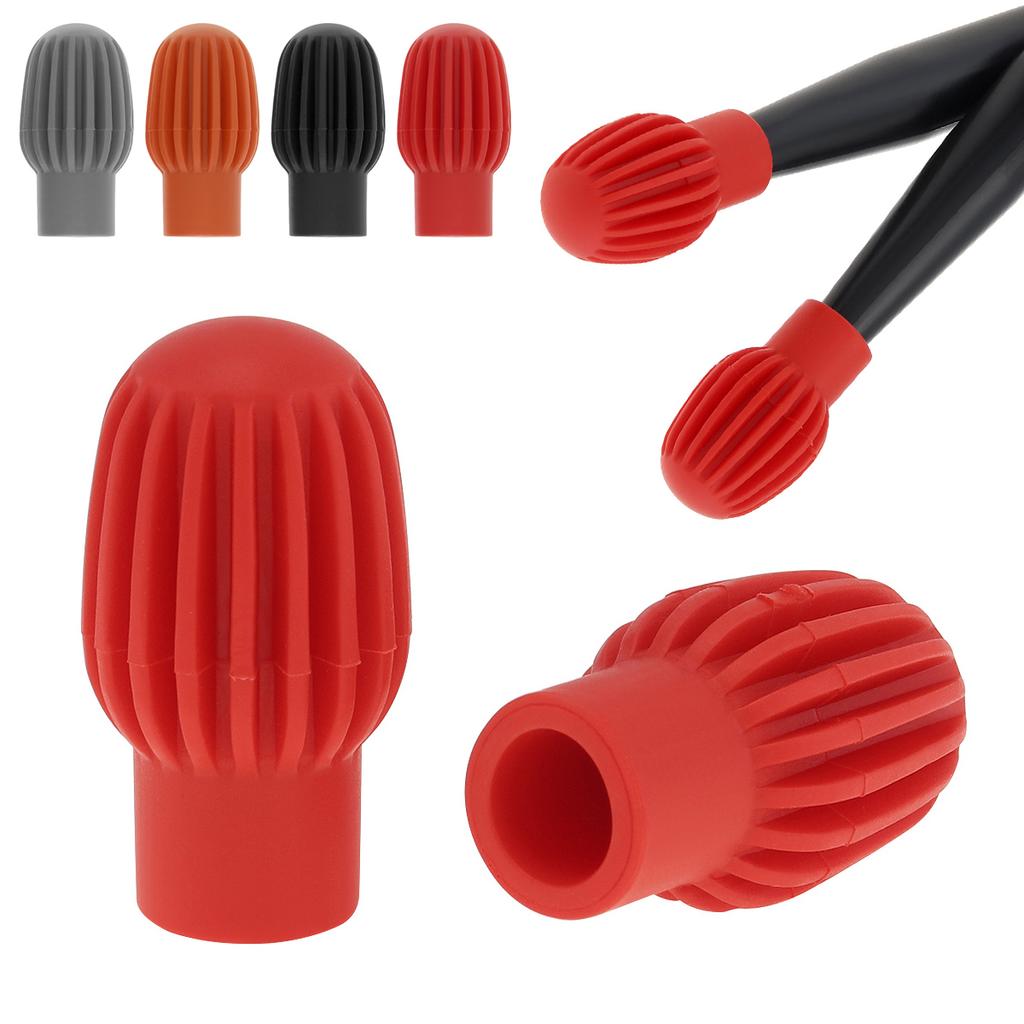 Buy 2pcs Silicone Drum Stick Head Rubber Sleeve Drumstick Mute Damper Silent at affordable