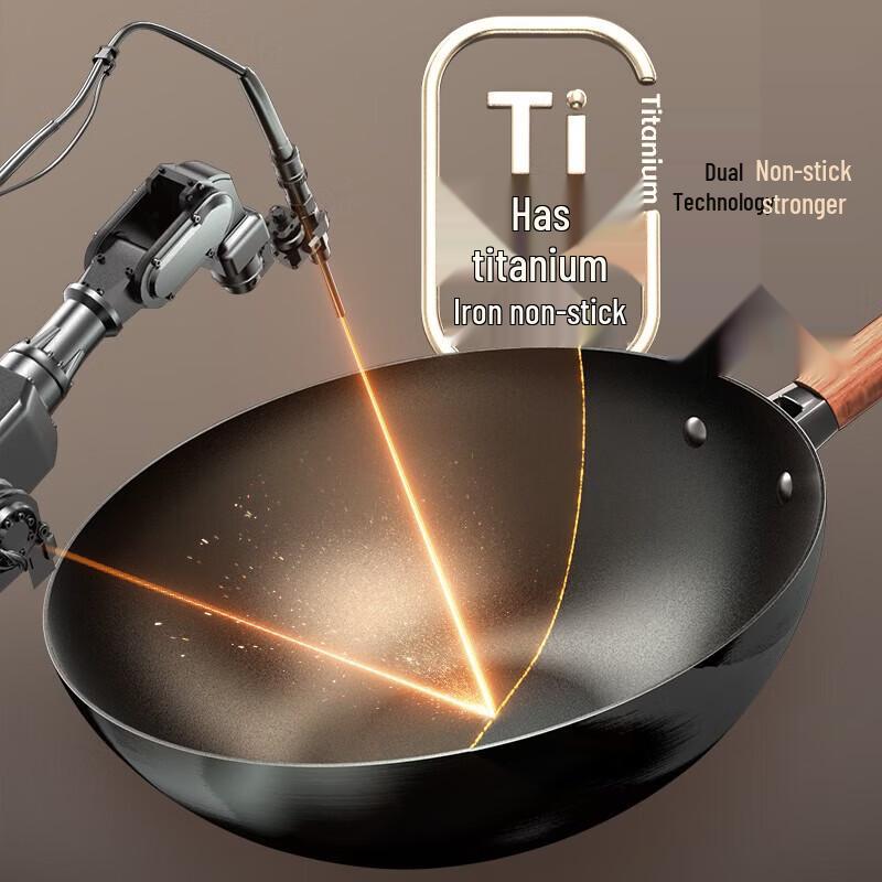 ASD Titanium Iron Non-stick Wok, 32cm