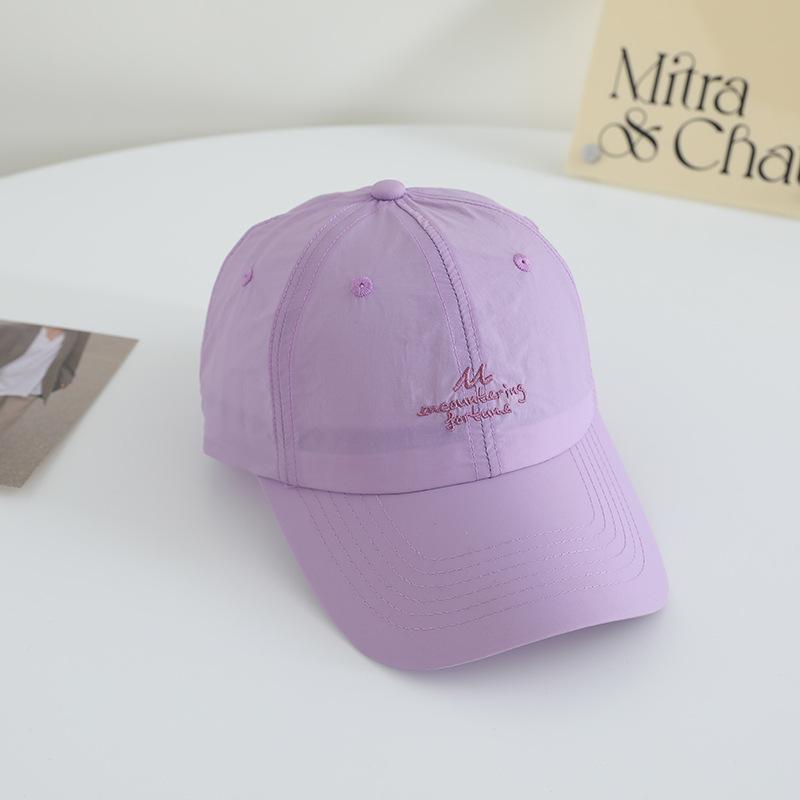 Simple Embroidered Quick drying Hat Outdoor Sun Protection Baseball Cap Sports Breathable Korean Style Thin and Versatile Sun Hat for Women