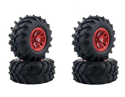 4 pièces dans un monstre RC gros pneu entraînement compatible diamètre de pneu 129mm diamètre intérieur largeur compatible avec roue hexagonale 12mm éponge intérieure pas aussi