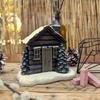 Weihnachten Winter Blockhaus Räucherkegel brennen Weihnachten Schornstein Hütte Räucherkegel Brenner Tisch Herzstück Display Weihnachtsdekoration