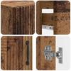 2 Piece Bathroom Cabinet Set HAARLEM Reclaimed Wood Look Engineered Wood