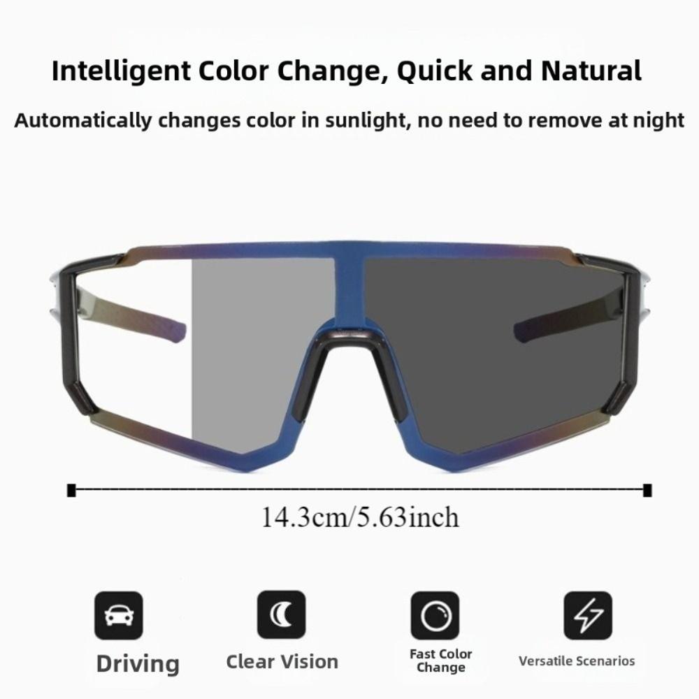 Clear Cycling Sunglasses Photochromic Windproof Glasses Outdoor Sport Goggle  Road Riding Bike