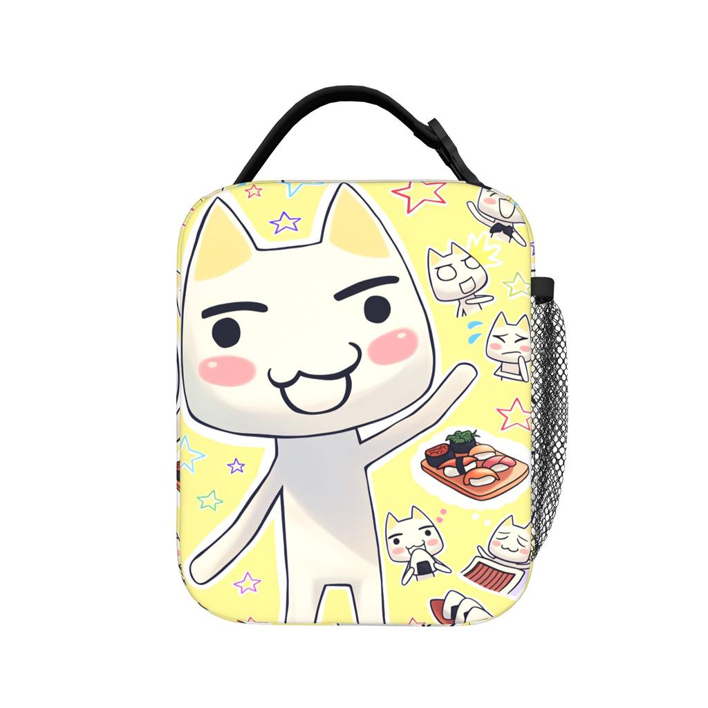 Toro Inoue Cat Lunch Bag For Child Graphic Design Lunch Box Vintage Office Cooler Bag Portable Insulated Oxford Tote Food Bags