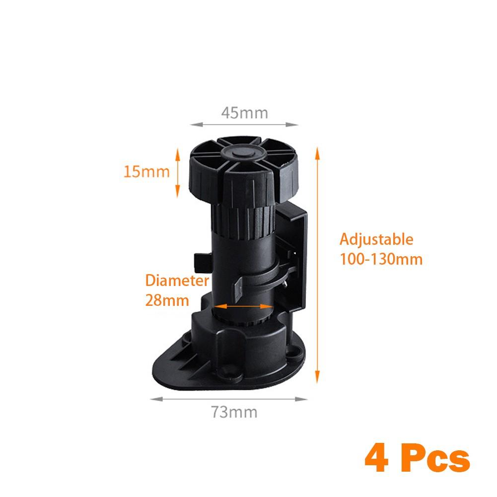 Cabinet Legs Plinth Feet Set of 4 Adjustable for Easy Furniture Leveling