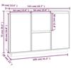 814313 vidaXL Buffet Noir 111x34x75 cm Bois massif de pin