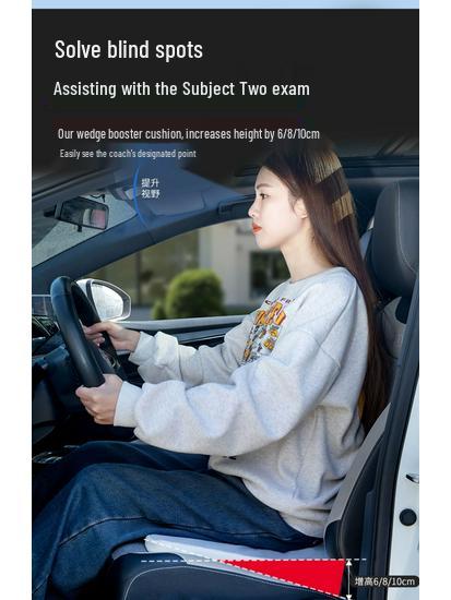 Car Seat Cushion for Driving Practice & Tests - Ideal for Short Drivers