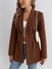 Spot European and American women's clothing elegant fashion temperament commuter slim suit jacket woolen suit jacket