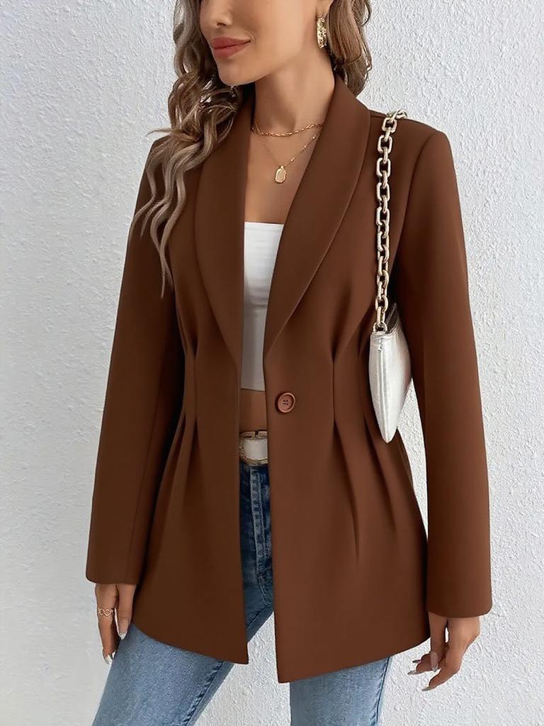 Spot European and American women's clothing elegant fashion temperament commuter slim suit jacket woolen suit jacket