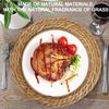 Hand-woven Rattan Placemats Round Insulated Teacup Mats Table Mats Suitable For Restaurant Home Wedding Decoration