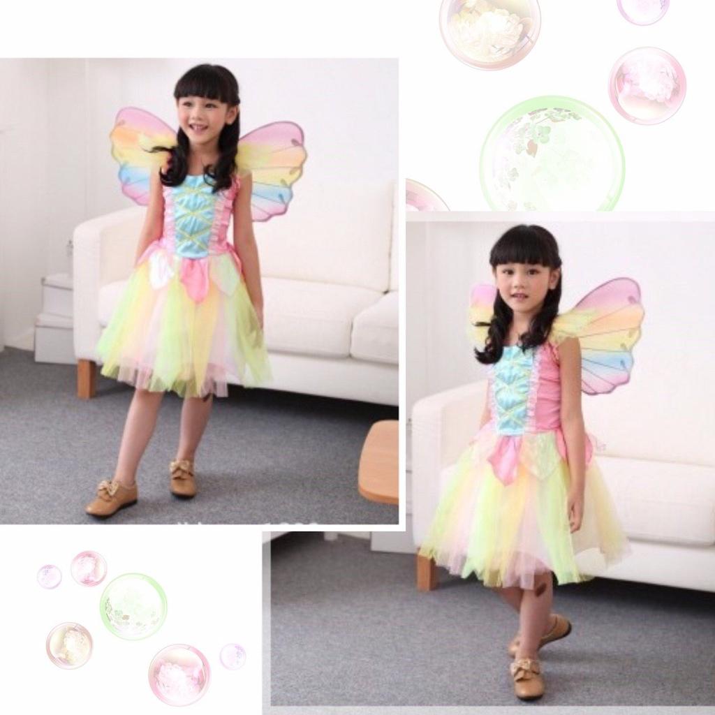 [Dream-studio] Fairy Costume for Kids, Cosplay, Halloween, Girls, Various Sizes (S (95-110cm))