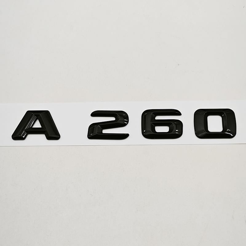 Glossy Black 3D Car Rear Trunk Emblem Badge Letters Decal For Benz A Class W176 W177 A180 A200 A220 A250 A260 Accessories