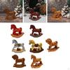 Small Christmas Rocking Horse Decor Animal Statue Collectible Sculpture for Anniversary Bedroom