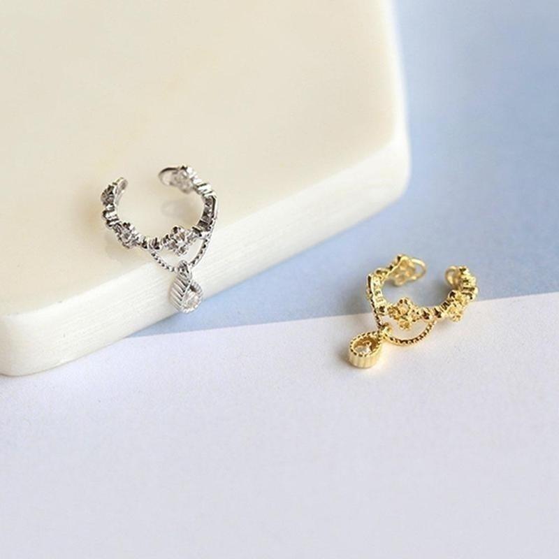 1 pair of ear hoops wrapped rhinestone crystal clip earrings jewelry wedding party woman earrings